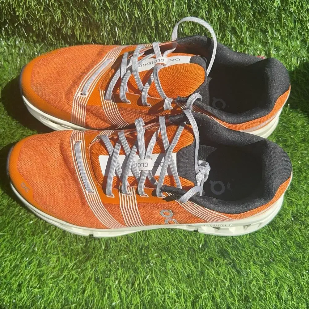 On Cloudgo Running Shoes Mens Size 9 Orange CloudTec Mesh Sneakers Low Top